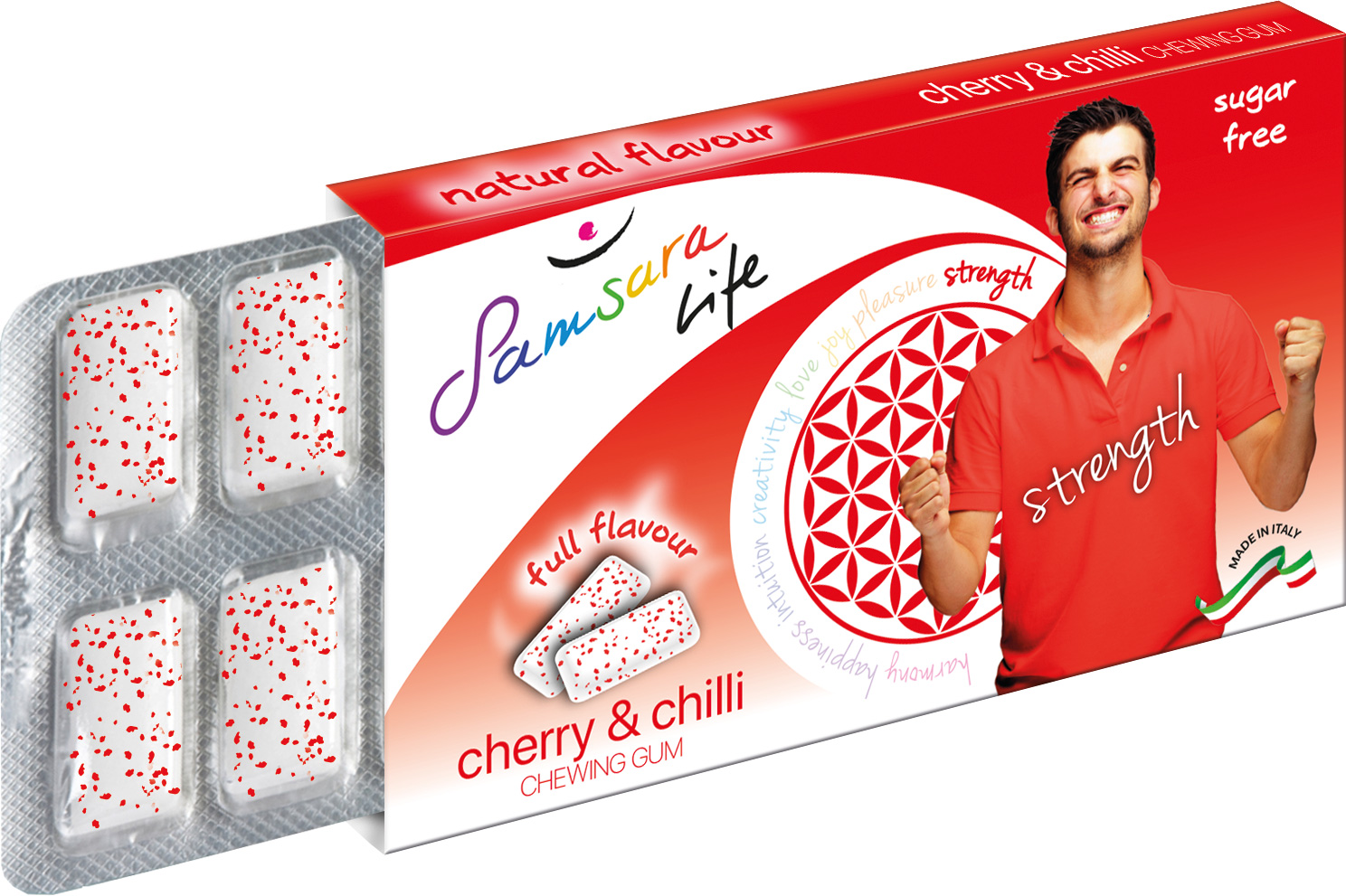 Sugar free Cherry & Chilly chewing gum
